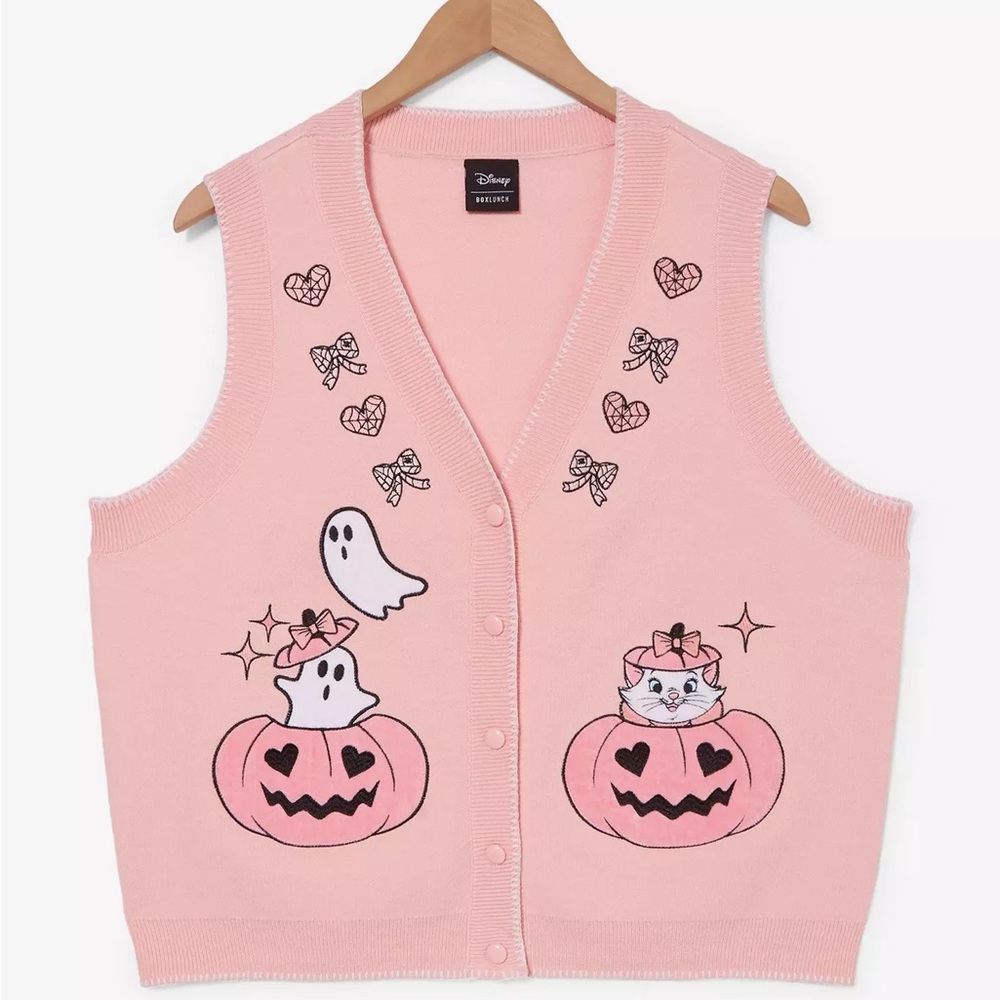 Disney The Aristocats Marie Halloween Pink Women's Plus Size Vest BoxLunch
